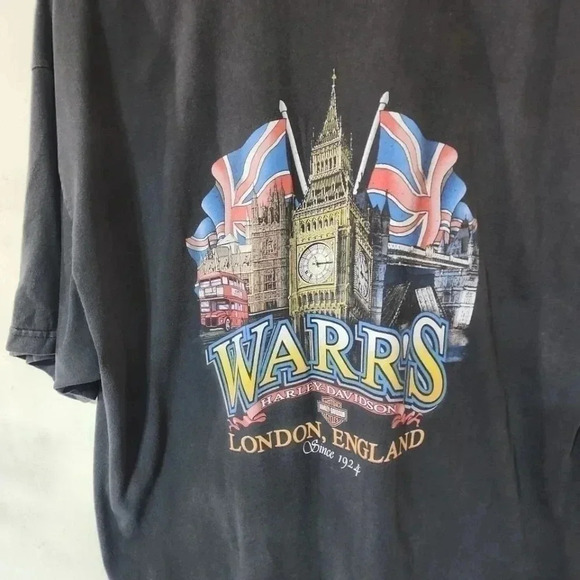 HARLEY Davidson Vintage London Egland tee. Size 2Xl - Picture 4 of 6